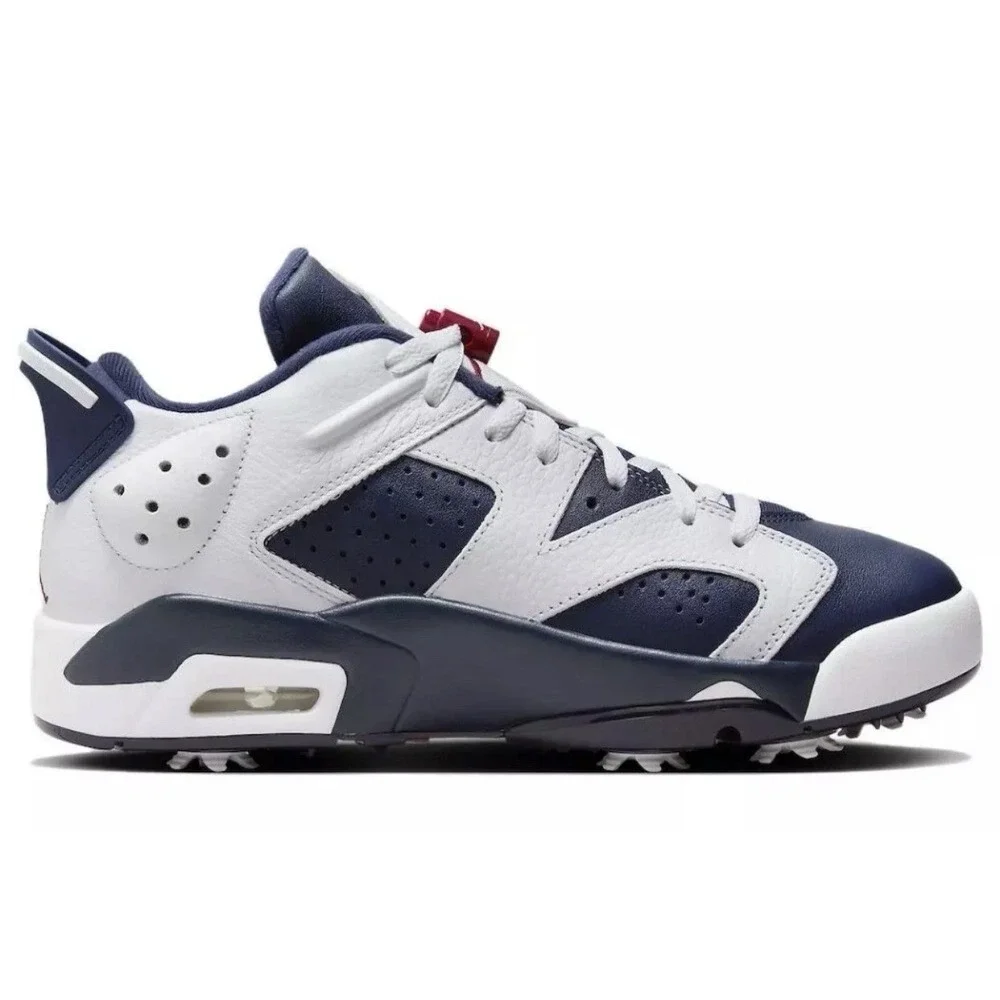Men Size 5 Nike Air Jordan Retro 6 Golf Shoes White/Midnight Navy DV1376-101 NEW
